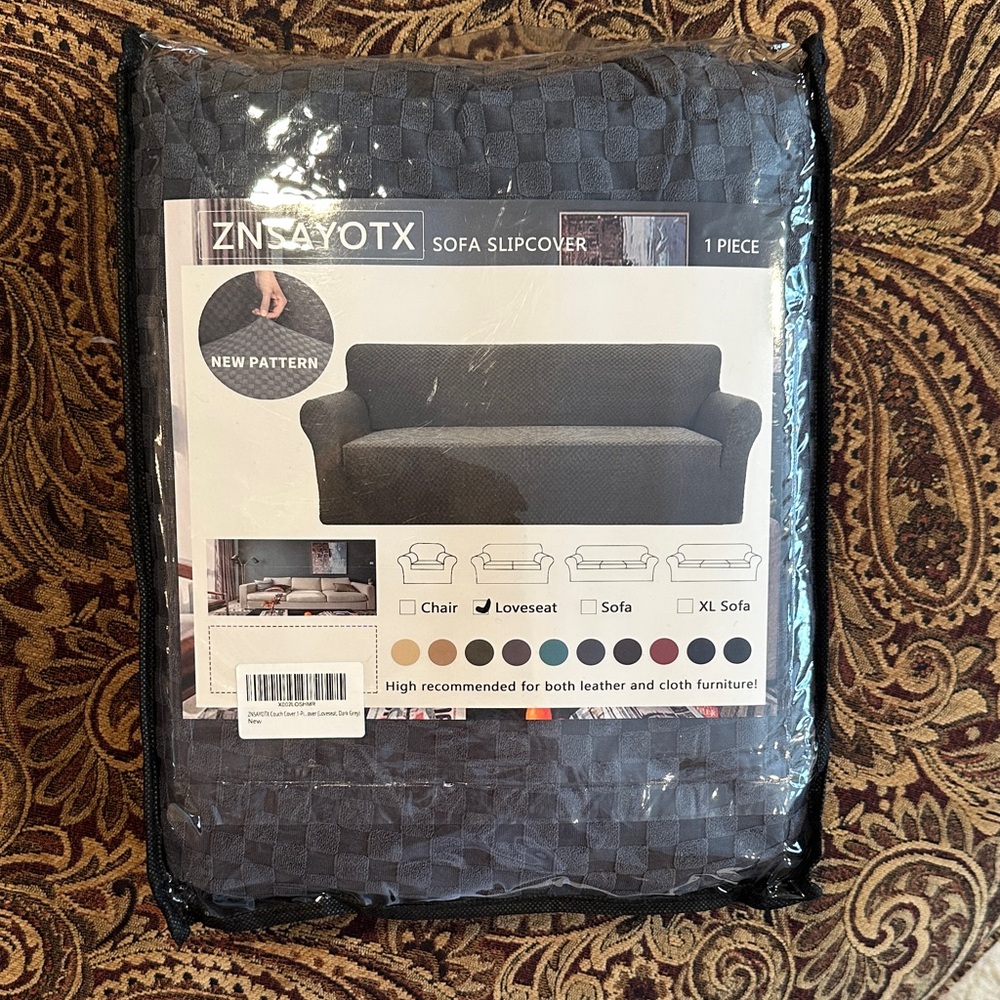 Amazon ZNSAYOTX Charcoal Sofa Slipcover
